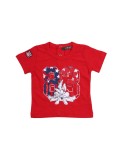 Boy\'s T-shirt with an application, red NDZ4536 - Online store - Boutique